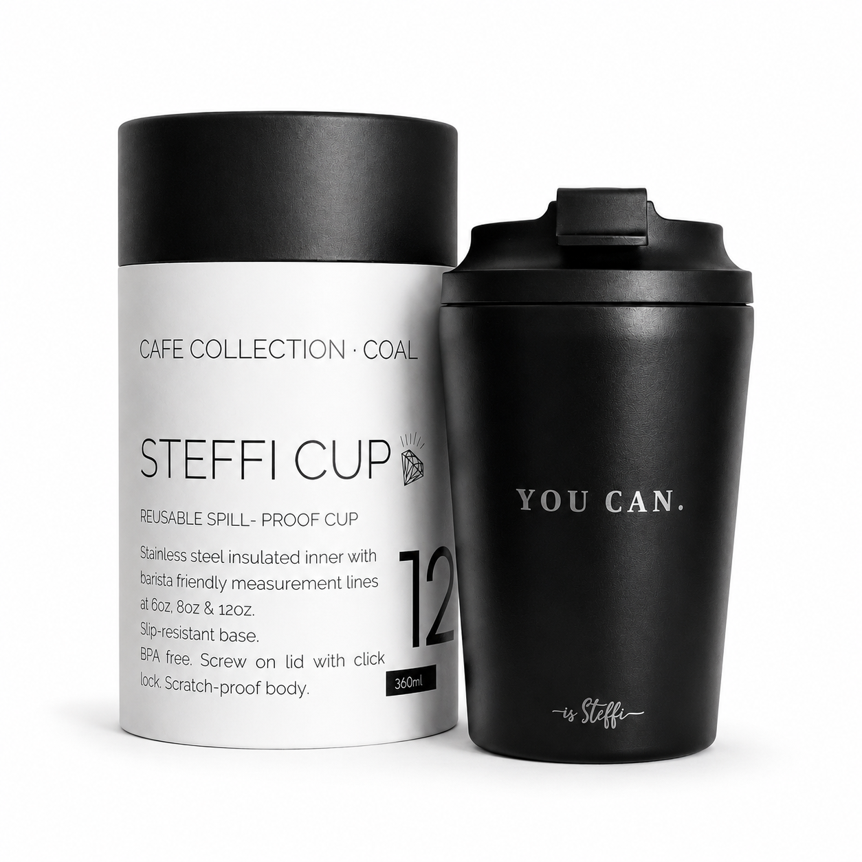 Термокружка STEFFI CUP COAL 360 мл