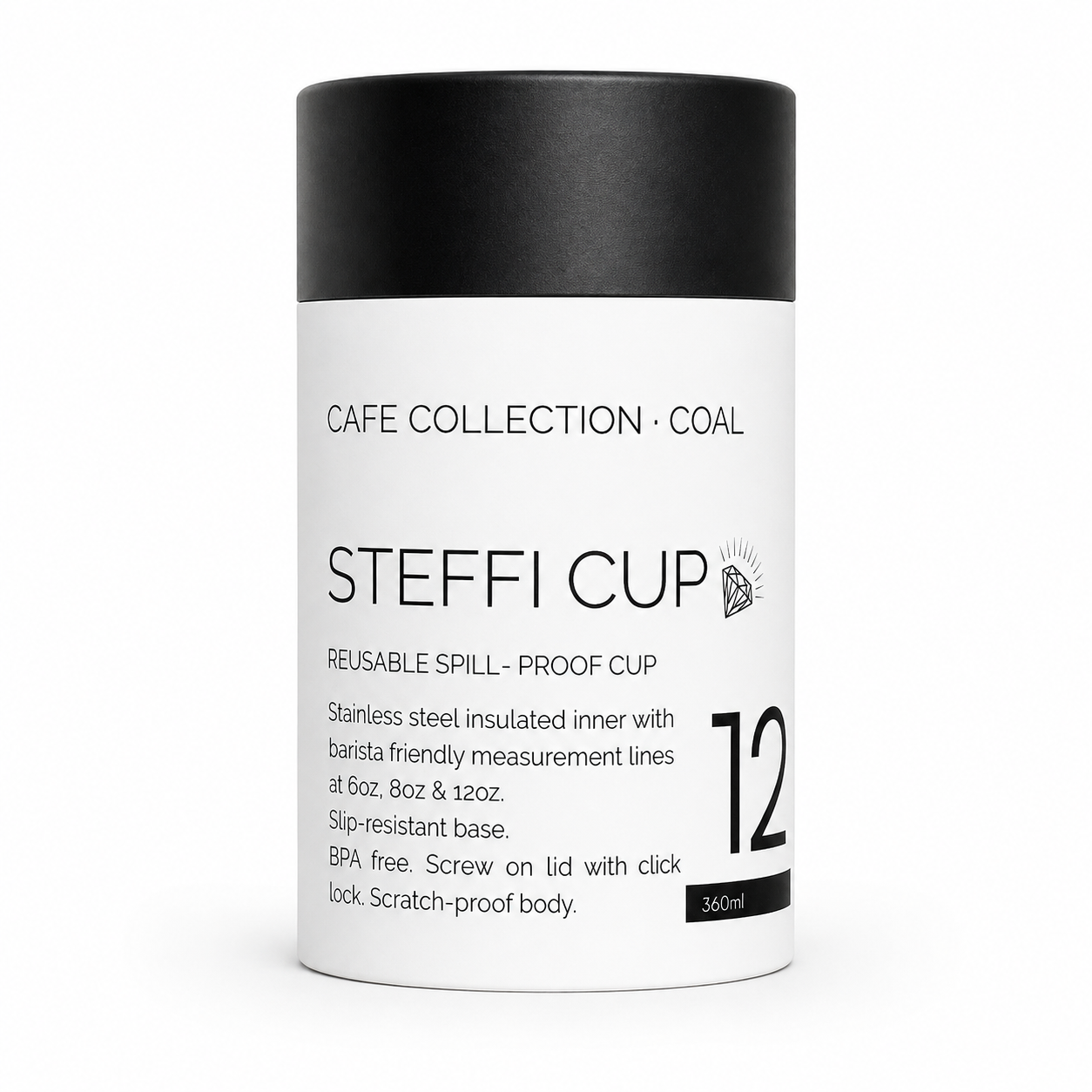 Термокружка STEFFI CUP COAL 360 мл